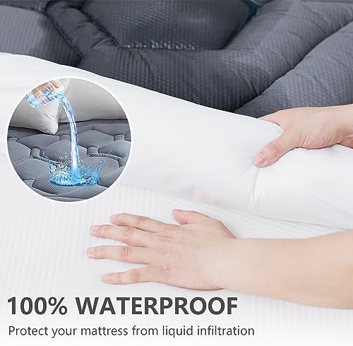 Elven Home King Size Waterproof Mattress Pad