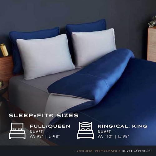 SHEEX Cooling Duvet Cover Set Lightweight King Pearl Blue