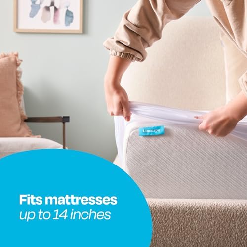 LINENSPA Premium Waterproof Mattress Protector - Full XL Size - White