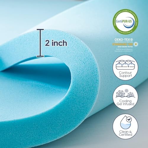 Elemuse 3 Inch Dual Layer Mattress Topper for Back Pain Relief 1