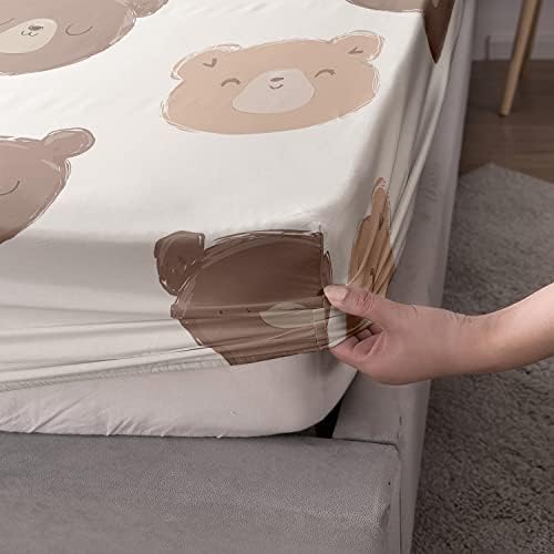 CVHouse Kawaii Bear Bed Sheet Set Queen Size