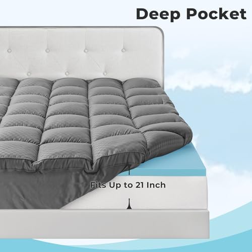 OLANLY Dual-Layer Queen Mattress Topper 4 Inch