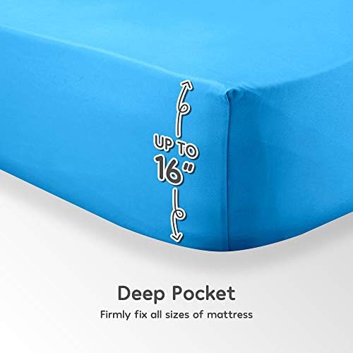 SLEEP ZONE Kids Full Size Bed Sheet Set - Sky Blue