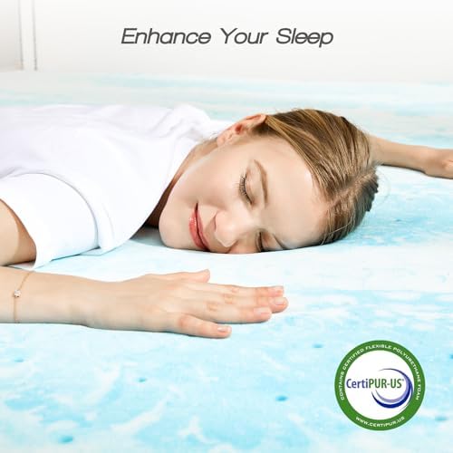 Sweetcrispy King Mattress Topper 2 Inch Cooling Foam Pad