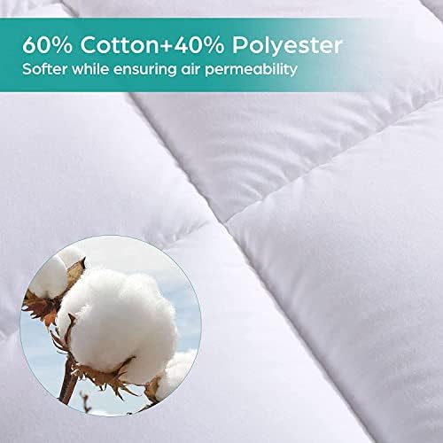 WhatsBedding Waterproof Queen Mattress Pad with Pillow Top