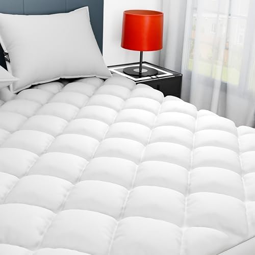 Sunflower King Mattress Pad Breathable Cotton Cover with 18-22 Deep Pocket