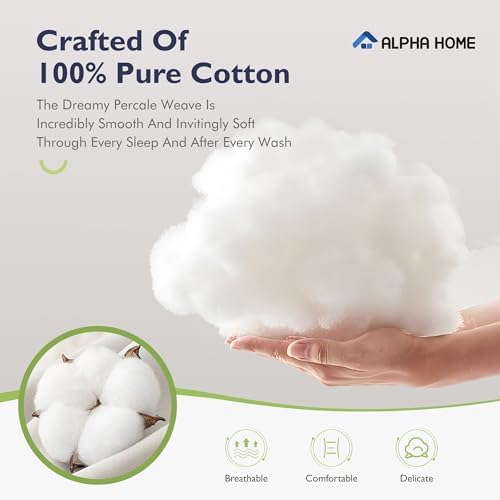 ALPHA HOME Queen Duvet Cover Set with 2 Pillowcases