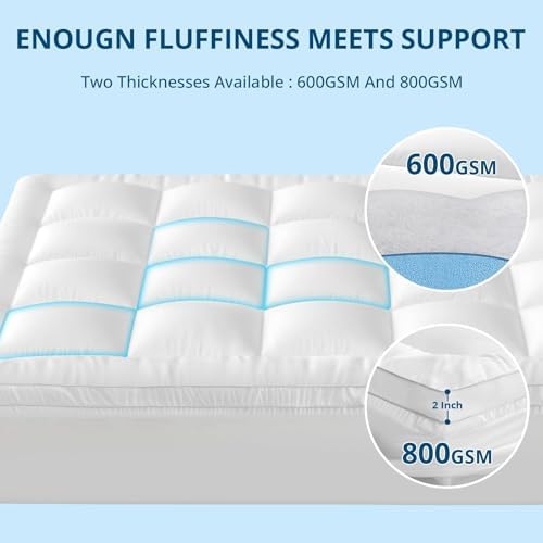 YUGYVOB Queen Mattress Topper 8-21 Deep Pocket Cooling Breathable