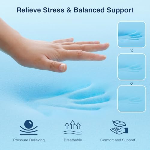 OLANLY Dual-Layer Queen Mattress Topper 4 Inch