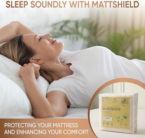 Mattshield Original Waterproof Organic Mattress Protector Queen Size