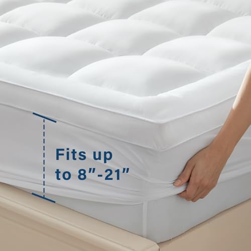 Anluoer Queen Mattress Topper with Memory Foam and Down Alternative