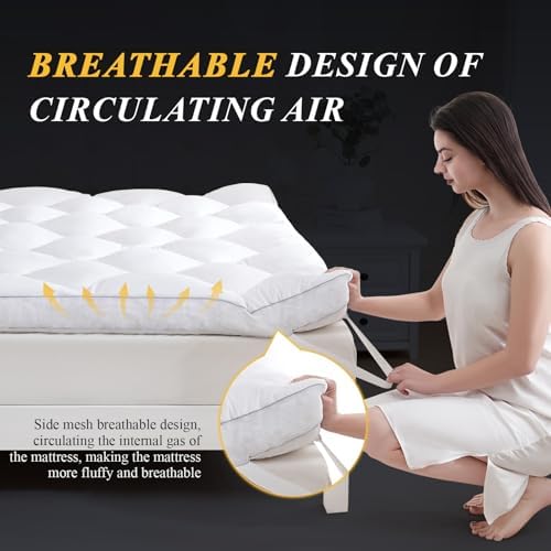 DOWNCOOL 3 Inch Queen Mattress Topper 1
