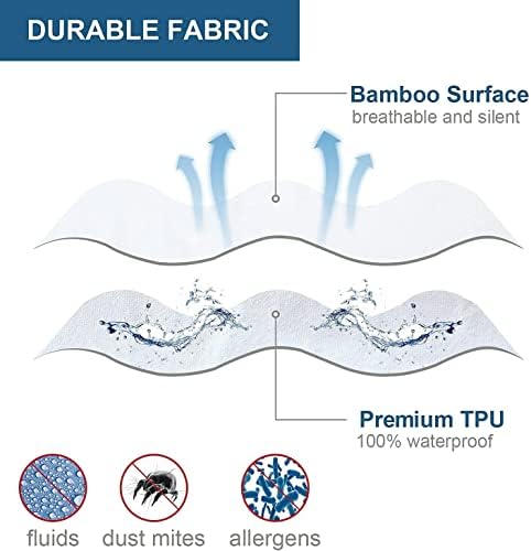 DreamField Linen Bamboo Mattress Protector Queen Size