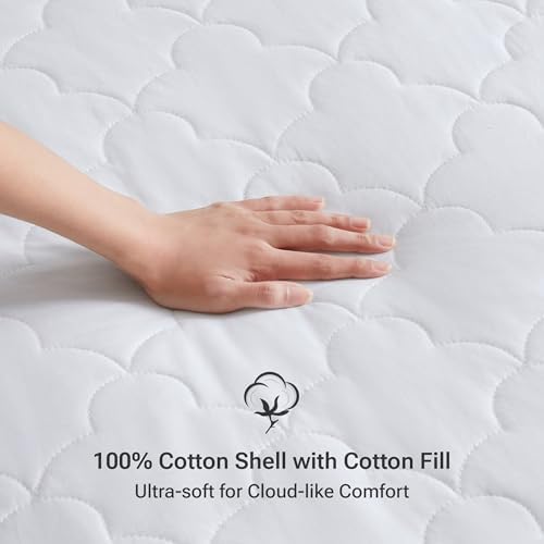Sleep Philosophy Queen Mattress Pad - Cotton Breathable Protector