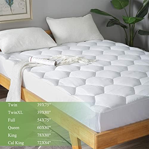Favorland Queen Mattress Pad Deep Pocket Ultra Soft Quilted Cover