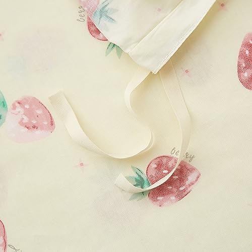 AOJIM Pure Cotton Duvet Cover Set with Strawberry Design