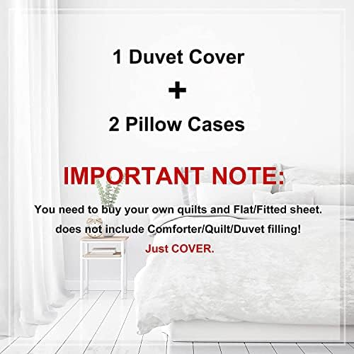 Erosebridal Kawaii Glitter Stars Duvet Cover Set 3pcs Queen