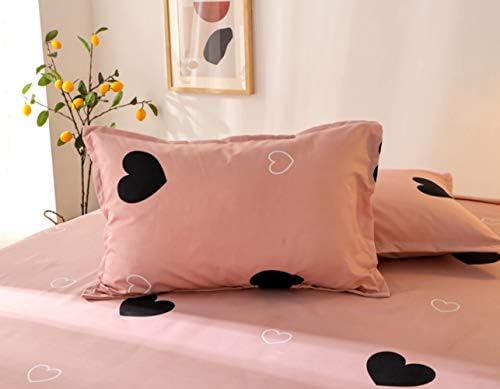 Girls Cute Heart Pattern Fitted Sheet Set Queen Size