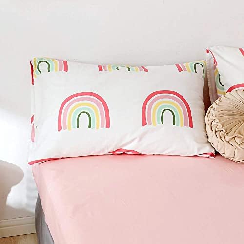 AMWAN Rainbow Duvet Cover Set Queen Kids