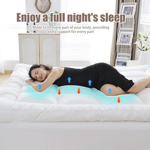 WhatsBedding 4 Inch Queen Memory Foam Mattress Topper