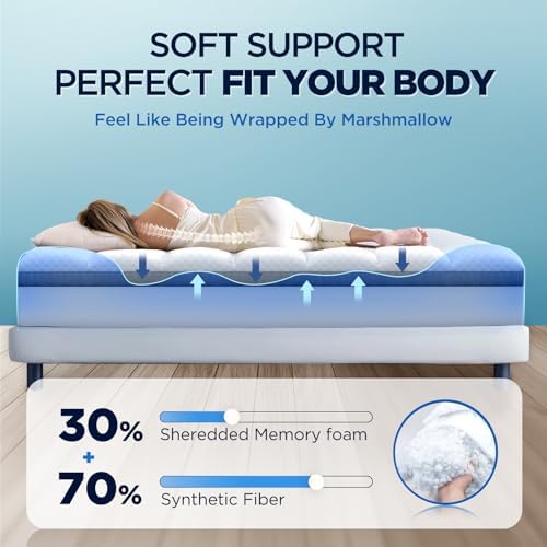 Premium Memory Foam Mattress Topper Queen Size 2 Inch Plush