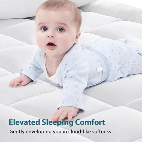 CYMULA Cooling Mattress Topper with 3D Snow Down Alternative Fill
