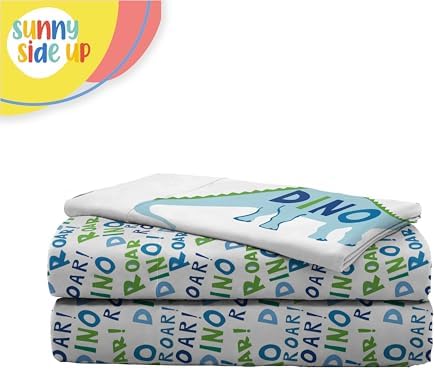 Sunny Side Up Dino Roar Twin Sheet Set - 3 Piece Kids Bedding