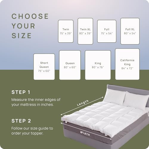 Extra Thick Queen Mattress Topper with Cooling Support