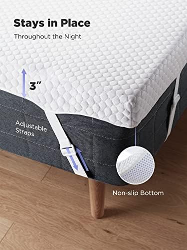 PERLECARE 3 Inch Gel Mattress Topper - Queen Size