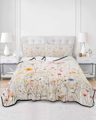 TocaHome Summer Quilt Twin XL 68x98 Inch Set with 2 Pillowcases 1