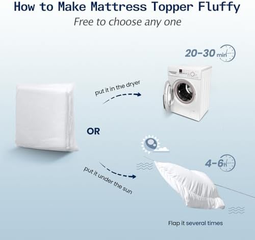 SOPAT Queen Mattress Topper Extra Thick 3D Fill