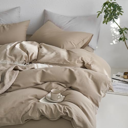 MooMee King Duvet Cover Set in Mocha Brown
