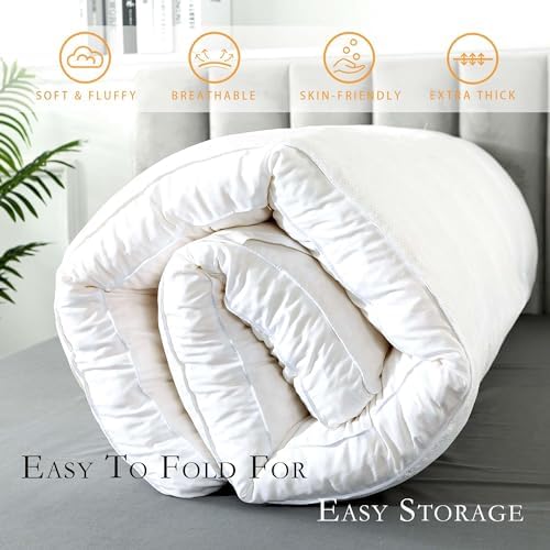 WhatsBedding 3 Inch Memory Foam Mattress Topper King Size