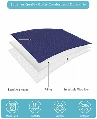 TocaHome Summer Twin XL Quilt Set with 2 Pillowcases