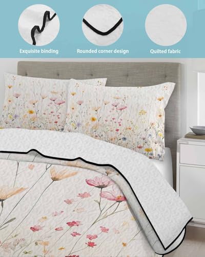 TocaHome Summer Quilt Twin XL 68x98 Inch Set with 2 Pillowcases 1