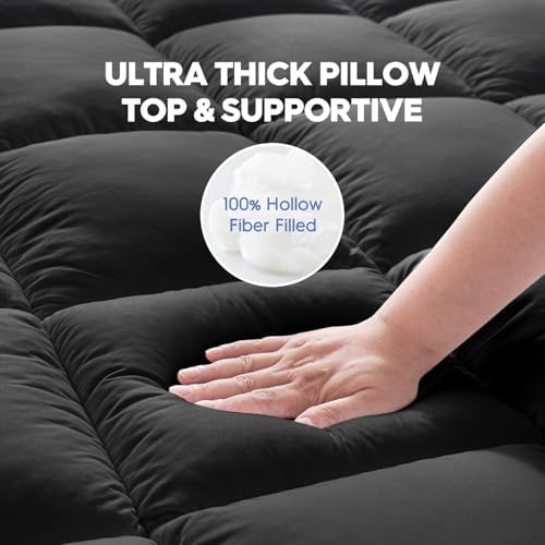 USKRIGE Queen Mattress Topper with Cooling 6D Down Alternative Filling