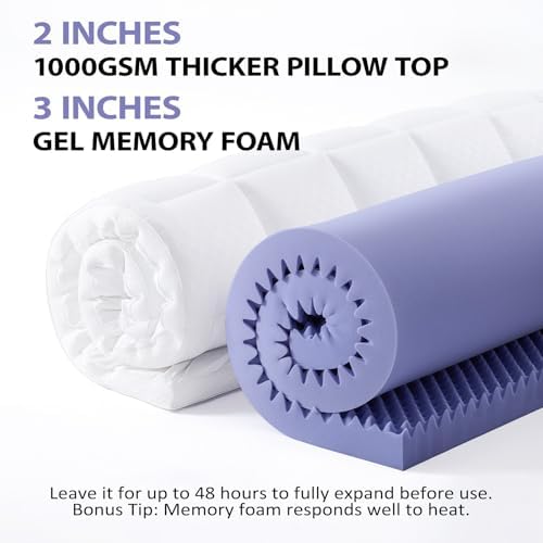 Downluxe 5 Inch Queen Mattress Topper Pro 1