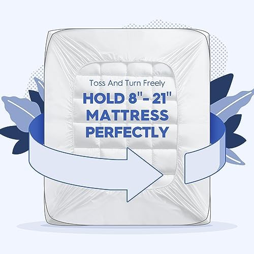 USKRIGE King Mattress Topper with 6D Down Alternative Fill