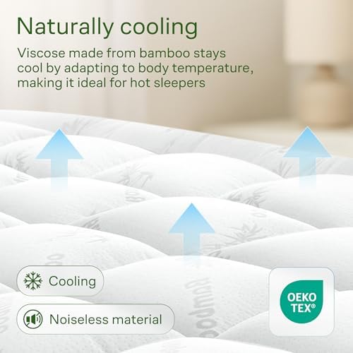 Niagara Viscose Bamboo Mattress Topper - Cooling Comfortable for Back Pain Relief