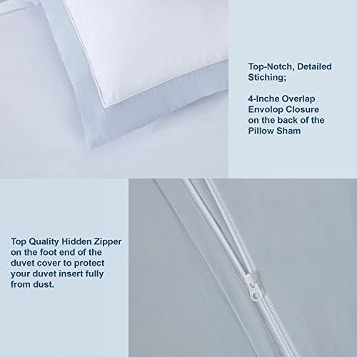 THE COTTON SILK Luxury Duvet Cover Set - Soft Breathable