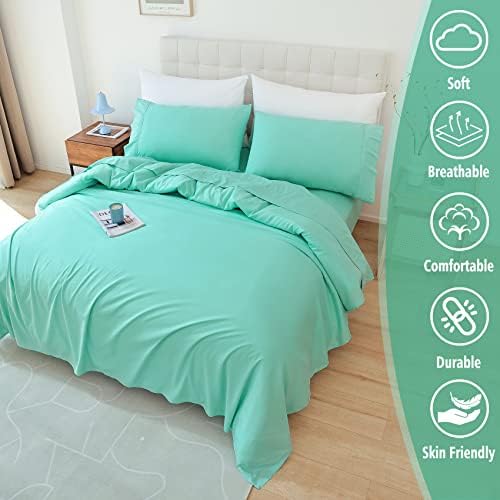 Whitney Home Textile Aqua Full Size Sheet Set 1
