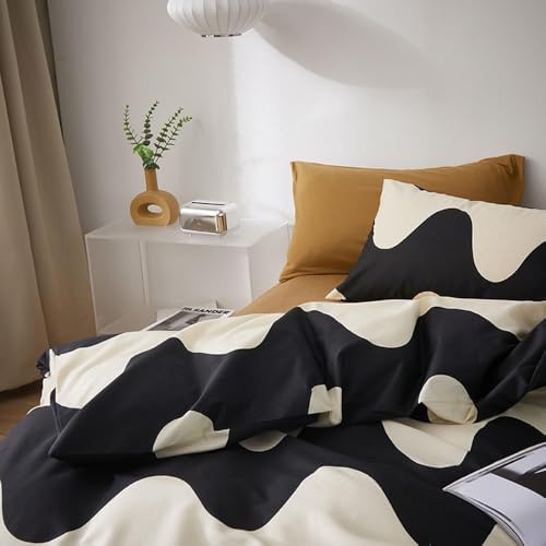 MeuNic Cotton Duvet Cover Set with Geometric Pattern