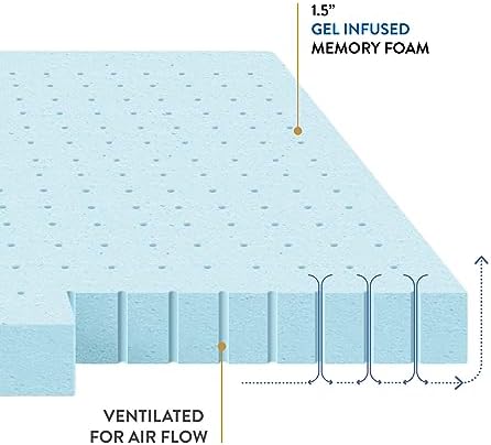 Best Price Mattress 15 Inch Cooling Gel Memory Foam Toppers