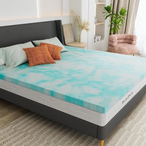 BedsPick 2 Inch Memory Foam Gel Cooling Mattress Topper Twin XL