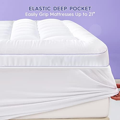 ABENE Queen Memory Foam Mattress Topper with Gel and Pillowtop Design