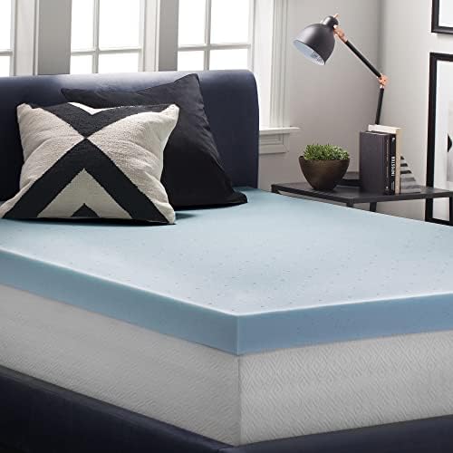 LUCID 4 Inch Gel Memory Foam Mattress Topper - Twin 1