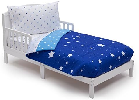 Delta Children 4 Piece Toddler Bedding Set Blue Stars