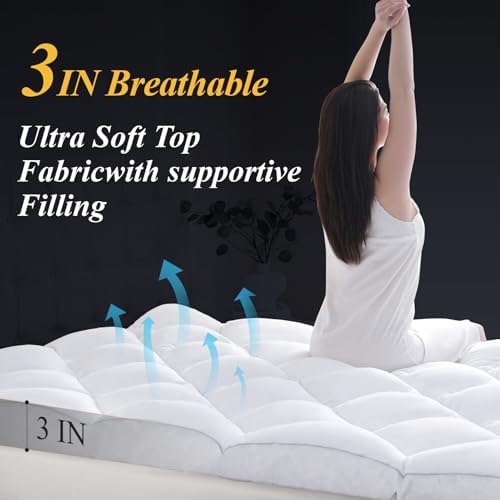 DOWNCOOL 3 Inch Queen Mattress Topper 1