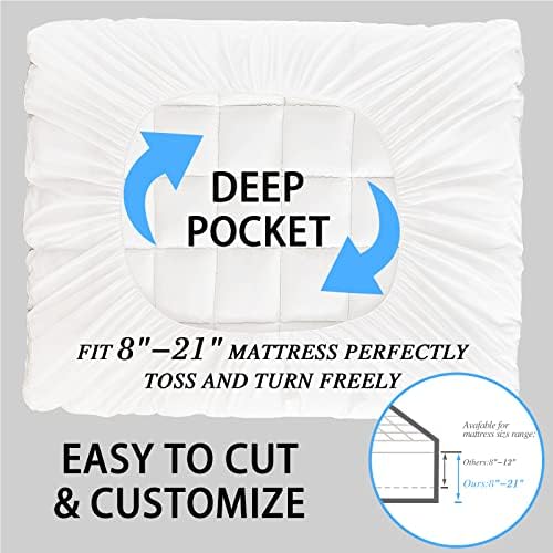 CYMULA Cooling Mattress Topper with 3D Snow Down Alternative Fill