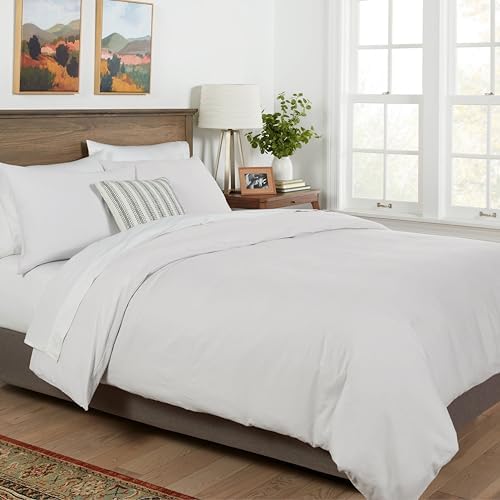 Mayfair Linen KingCal King Duvet Cover Set - Silver
